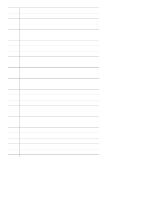 Half Sheet Lined Paper template preview