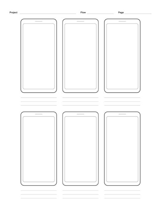 Mobile App Wireframe Template template preview