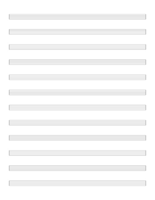 Music Staff Paper template preview