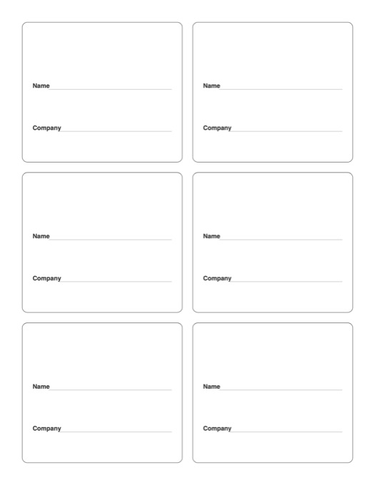 Name Badges template preview