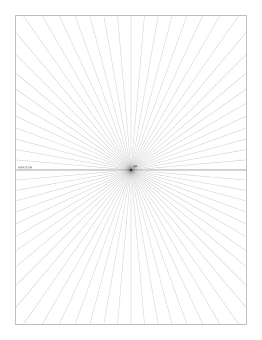 One-Point Perspective Grid template preview