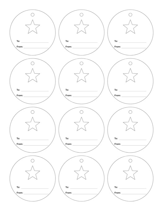 Round Gift Tags template preview