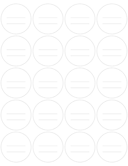 2 Inch Round Labels template preview