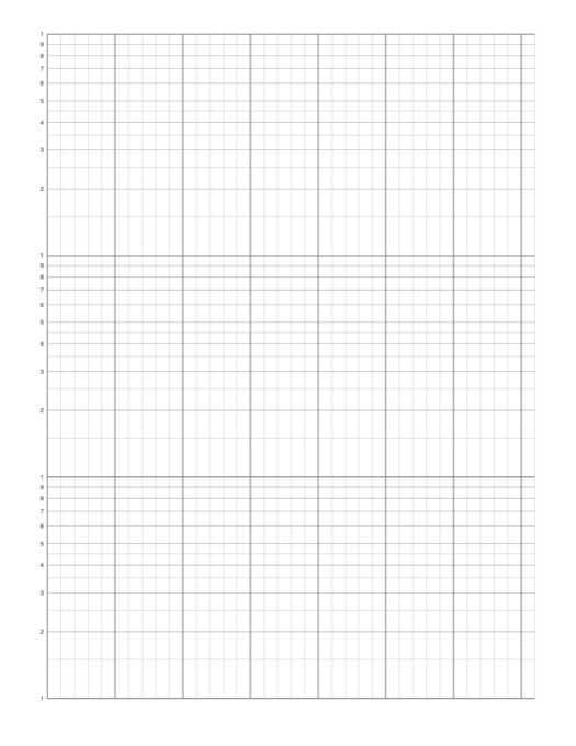 Semi-Log Graph Paper template preview
