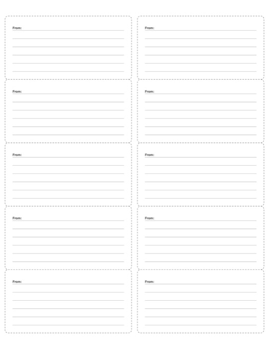 Shipping Labels (10 per Sheet) template preview