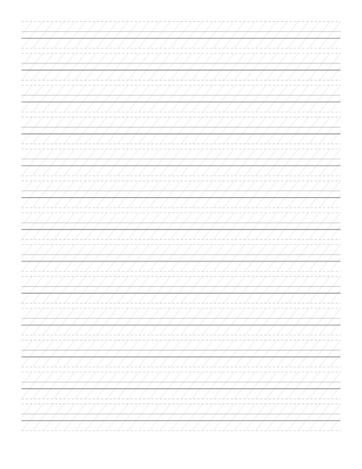 Spencerian Script Practice Sheets template preview