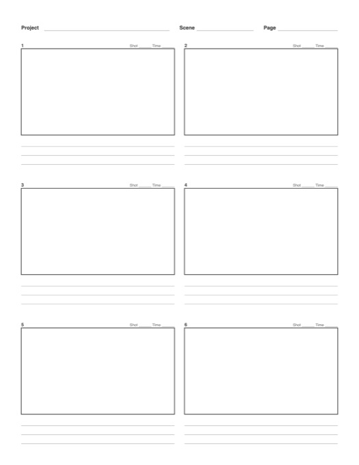 Storyboard Template template preview
