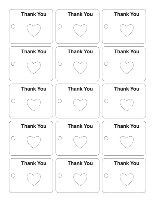 Thank You Tags template preview