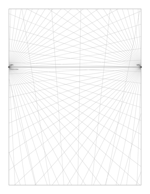Three-Point Perspective Grid template preview