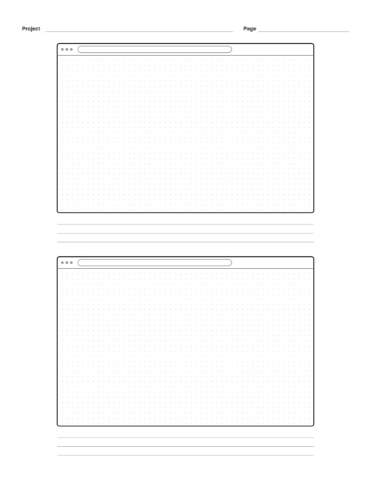 Website Wireframe Template template preview