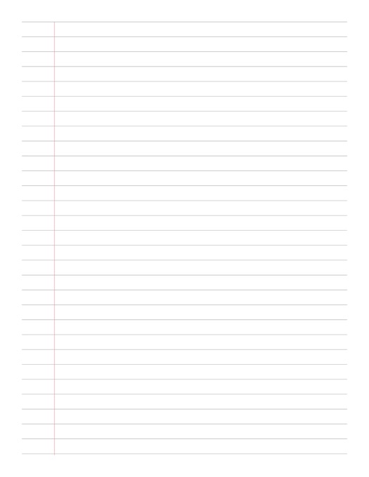 Wide Ruled Paper template preview